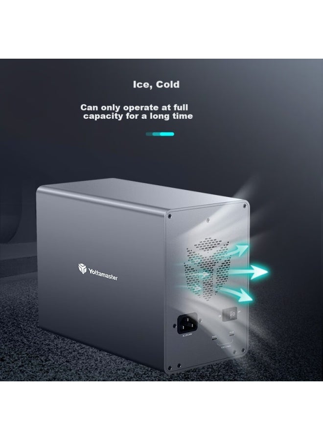Yottamaster 5-bay Hard Drive Enclosure For 2.5/3.5 Inch Hdd/ssd, 10gbps External Storage Enclosure For Nas Expansion, Fs5c3 Compatible With Laptops - Image 5