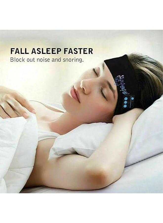 جيكومو سماعات الرأس أثناء النوم، سماعات الرأس أثناء النوم لاسلكي، سماعات الرأس الرياضية بلوتوث مع سماعات استريو عالية الدقة ممتازة للنوم التمرين الرياضي رياضة اليوغا، التأمل في السفر الجوي (أسود) - Image 5