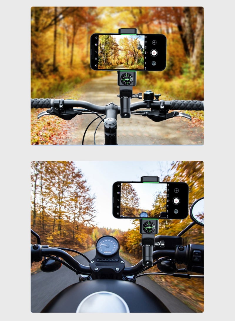 MHD Bicycle Mountain Bike Single Electric Bike Motorcycle Spherical Compass With Light Anti-Fall Mobile Phone Holder - Image 3