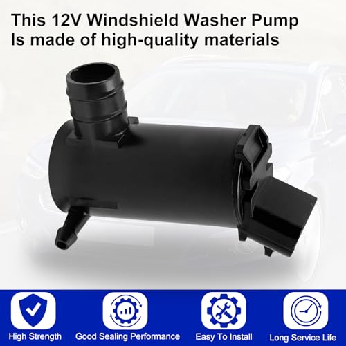 Hsbhlsnx Windshield Washer Pump with Rubber Grommet 12V for Toyota Camry Corolla Solara Sienna Land Cruiser Tundra Echo Matrix Celica 4Runner Lexus LX470 LS430 IS300 LS400 85330-33020 85330-AA010 85330-12340 - Image 3