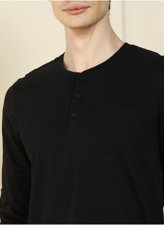 دينيس لينغو Black T-Shirt for Men - Regular Fit, Stylish