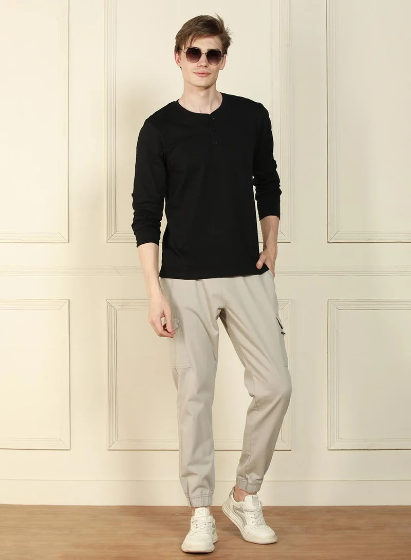 دينيس لينغو Black T-Shirt for Men - Regular Fit, Stylish