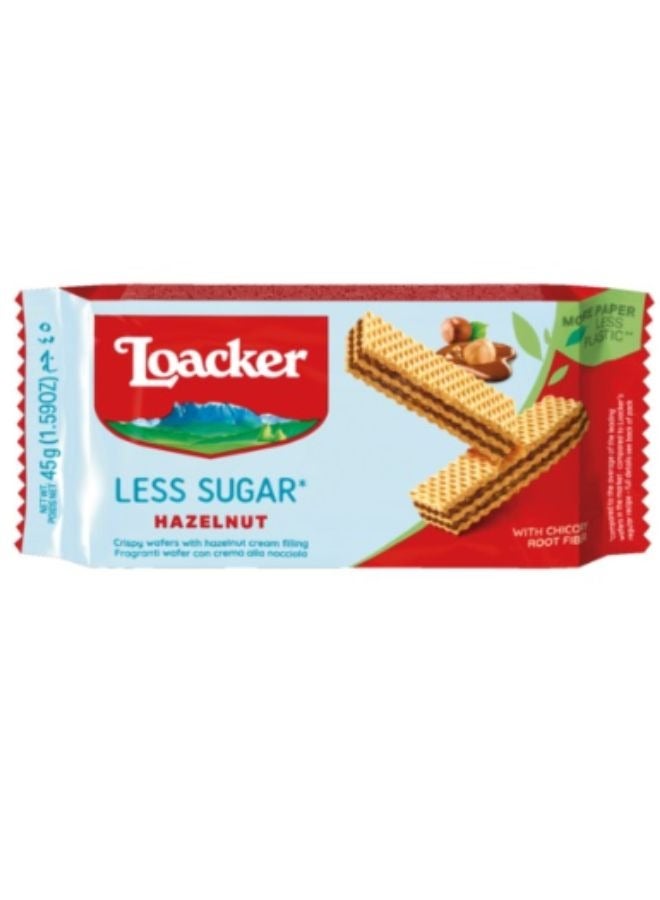 Loacker Hazelnut Less Sugar Wafers 45g - Image 1