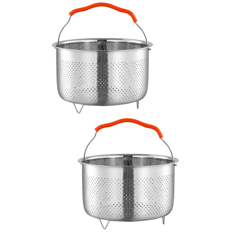 2pcs Kitchen Steamer Rack Stainless Steel Steamer Basket Rice Cooker Steam Rack Food Steaming Holder - Image 1