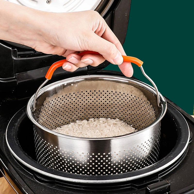 2pcs Kitchen Steamer Rack Stainless Steel Steamer Basket Rice Cooker Steam Rack Food Steaming Holder - Image 3