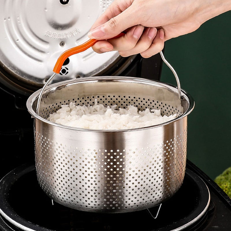 2pcs Kitchen Steamer Rack Stainless Steel Steamer Basket Rice Cooker Steam Rack Food Steaming Holder - Image 4