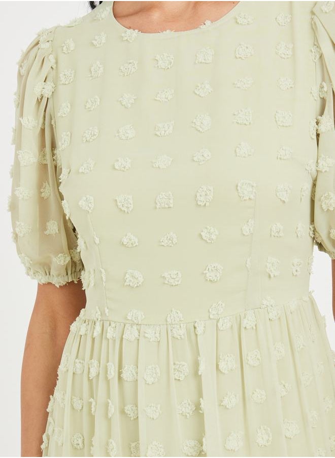 Styli - Swiss Dobby Tiered Maxi Dress - Image 1