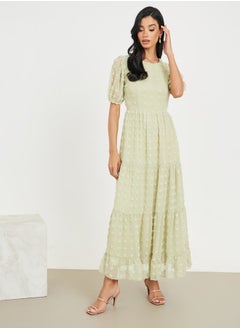Swiss Dobby Tiered Maxi Dress