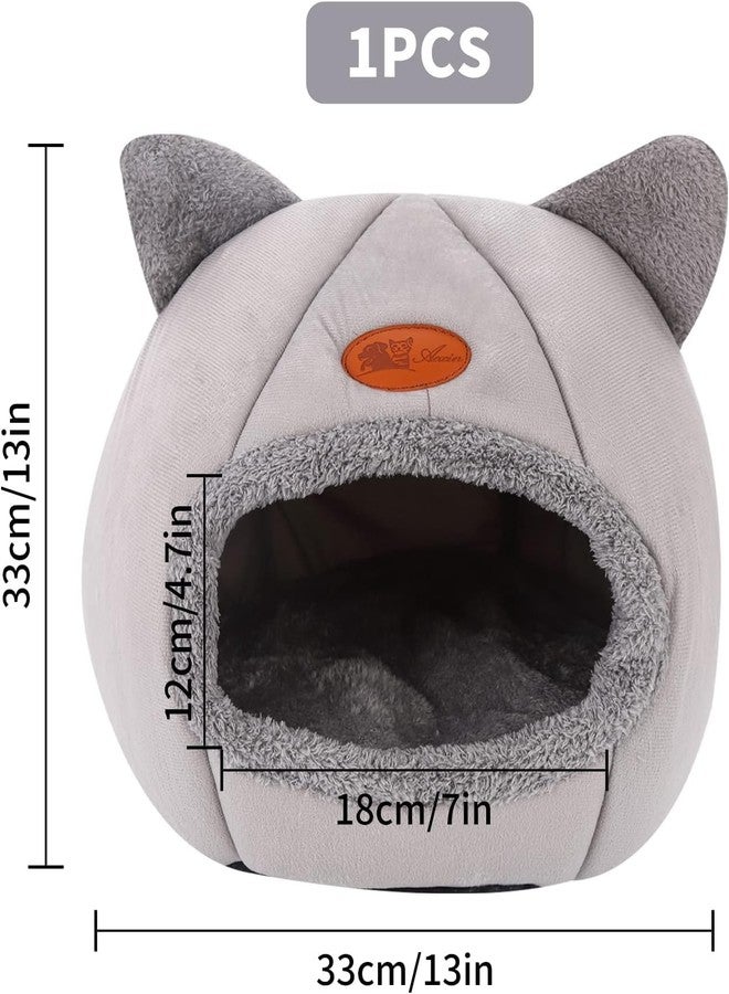Brikipth Cat House, Cat Cave, Cat Sleeping Bed, Semi-Closed Cat Cave House, Winter Warm Cat Dog Nest Deep Sleep, Cat Nest with Removable and Washable Cushion - Image 2