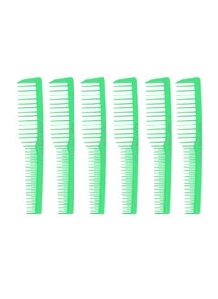Allegro Combs Allegro Combs 6000 Wide Tooth Teasing Lift Vented Hair Combs Space Tooth Barber Stylist Curly Hair Parting Made In The USA 6 Pcs. (Neon Green) 