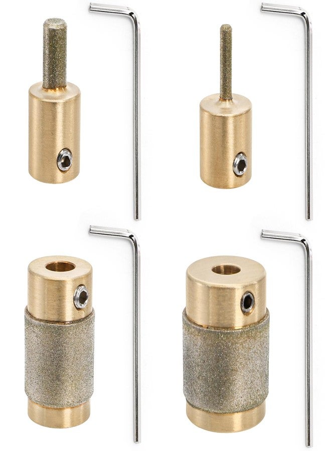 هيدوم مجموعة هيدومي من 4 رؤوس طحن زجاجية، مجموعة أدوات رأس طحن ماسي 1 3/4 1/4 1/8 بوصة، 4 أحجام رؤوس طحن زجاجية ملونة ذات قلب نحاسي وأدوات رأس طحن ماسي - Image 1