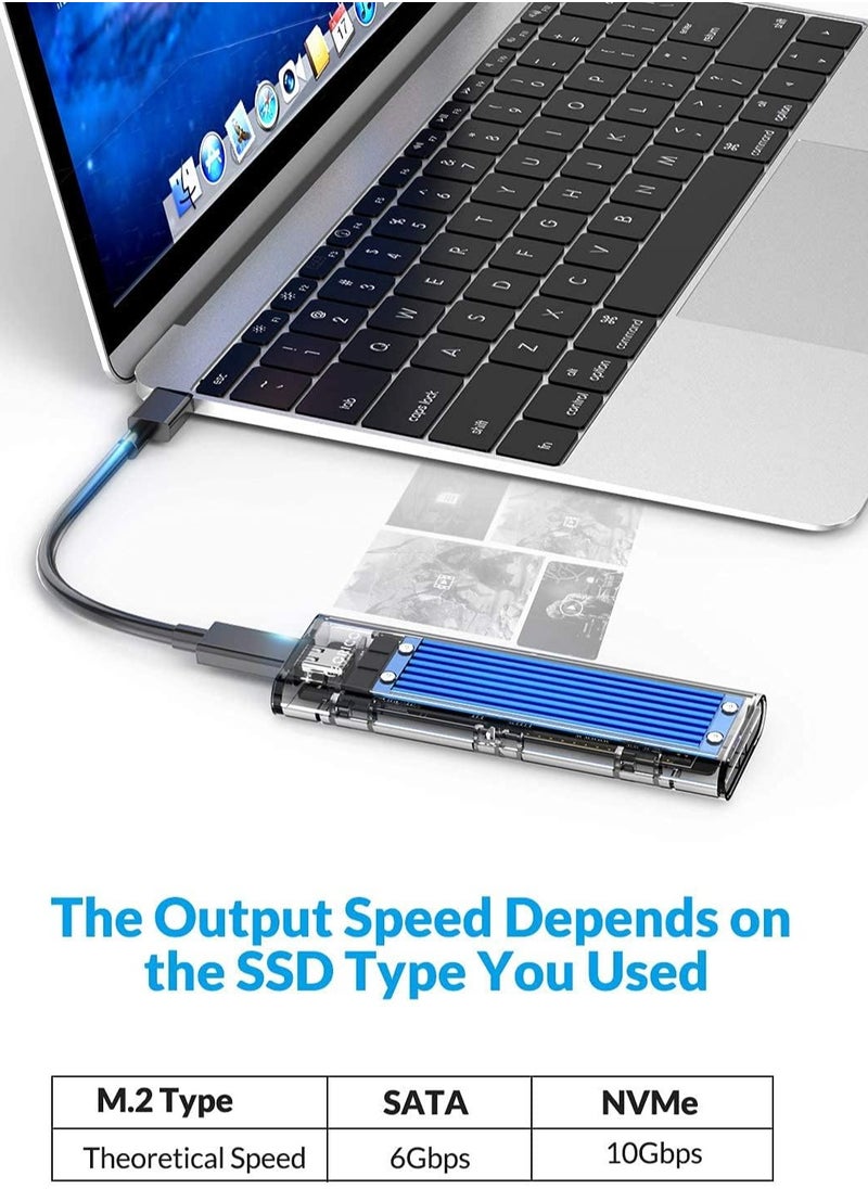 أوريكو - حاوية ORICO NVMe SATA M.2 SSD - محول USB 3.2 Gen2 بسرعة 10Gbps - متوافق مع 2230/2242/2260/2280 حتى 4TB - Image 1