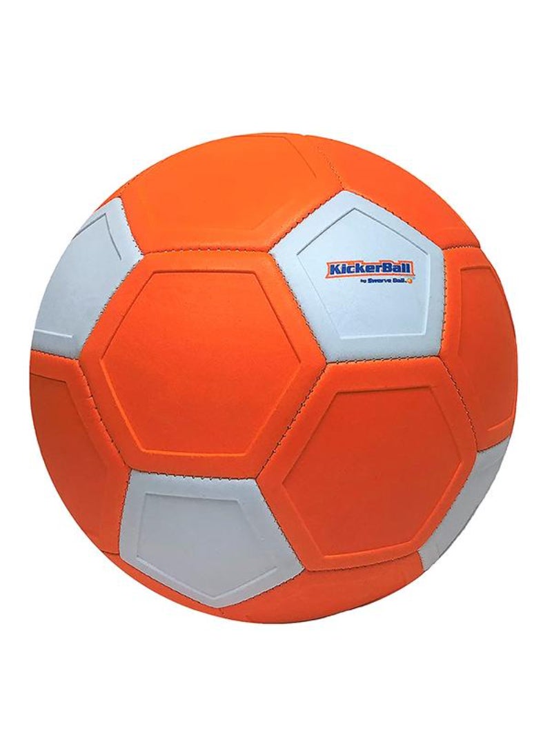 Kickerball Durable High Quality Material Orginal Football Orange and White - Image 1