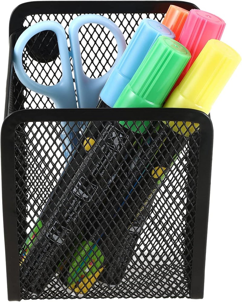 Sanpaint Magnetic Pencil Holder,Mesh Stainless Steel Pen Basket, Metal Writing Utensil Storage Organizer for Whiteboard,Blackboard,Kitchen, Locker, Home, or Office - Image 5