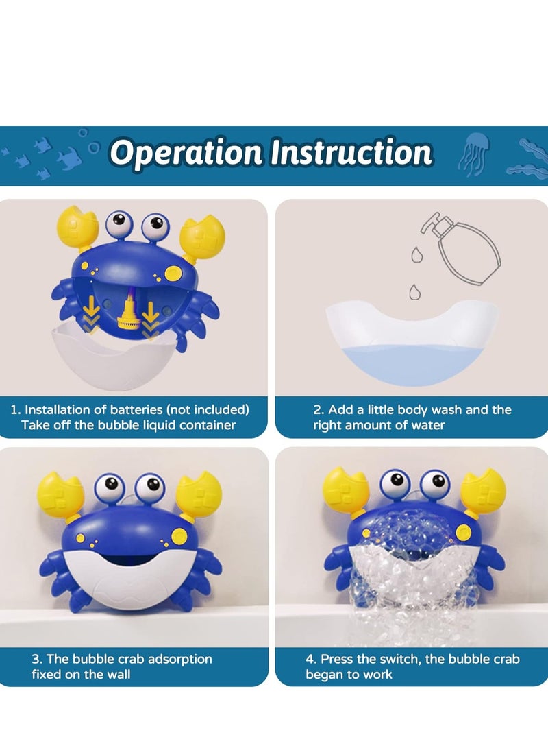 Crab Bubble Bath Toy, Bath Toys for 1-3 Years Old Babies, Bubble Toy, Bathtub Toys for Babies 3-6-12-18 Months, Bath Toys for Boys and Girls Ages 1-8 Years Old - Image 4