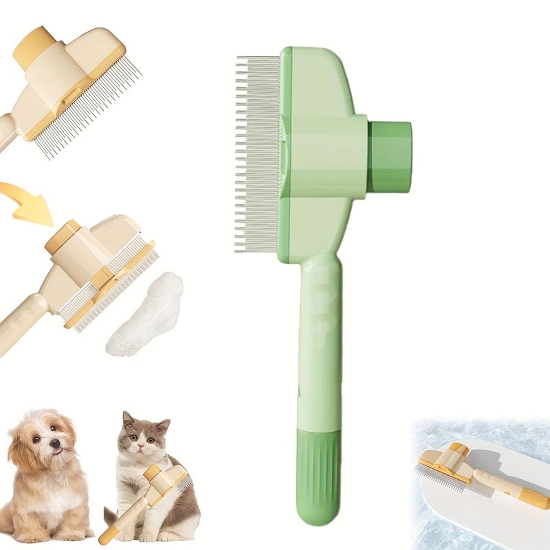 KickZu Dog Comb, Cat Comb, Flea Lice Comb, Stainless Steel Dog Cat Grooming Combs with Rounded Teeth, Double Sided Professional Pet Tear Stain Remover, Dematting Tool for Small, Medium & Large Pets - Image 1