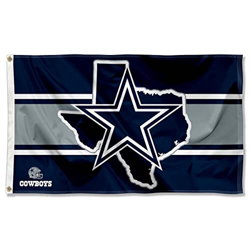 WinCraft Dallas Cowboys Texas State Flag Outdoor Indoor 3x5 Foot Banner - Image 1