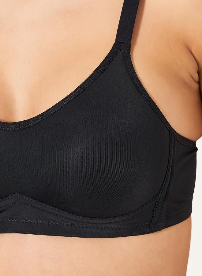 Styli Pack of 2 - Padded Non Wired Solid T-Shirt Bra - Image 4