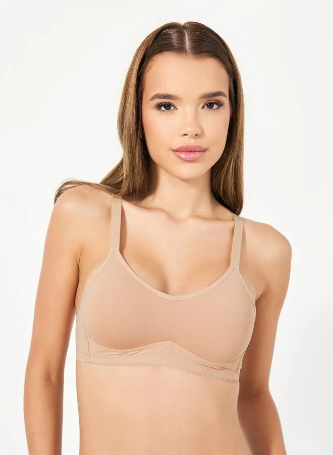 Styli Pack of 2 - Padded Non Wired Solid T-Shirt Bra