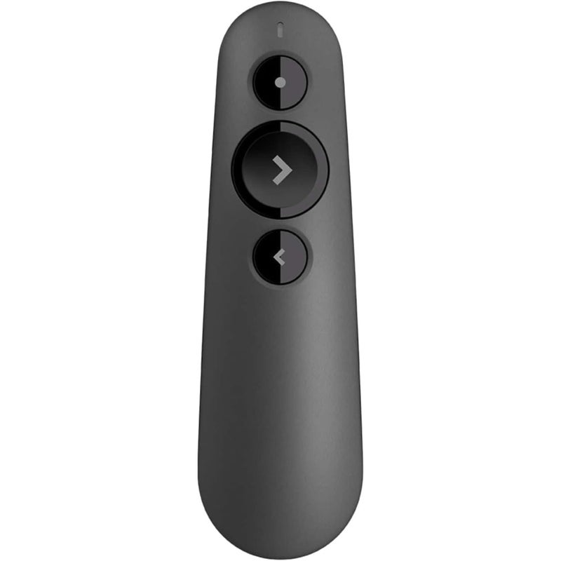 Wireless Laser Presentation Remote R500 Clicker with Red Pointer Dual Connectivity Bluetooth USB Receiver 65ft (20m) Range Compatible With Mac, Ios Black - Image 1