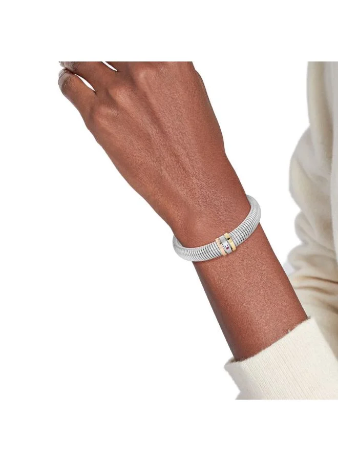 TOMMY HILFIGER Stretch Bangle Bracelet in Stainless Steel