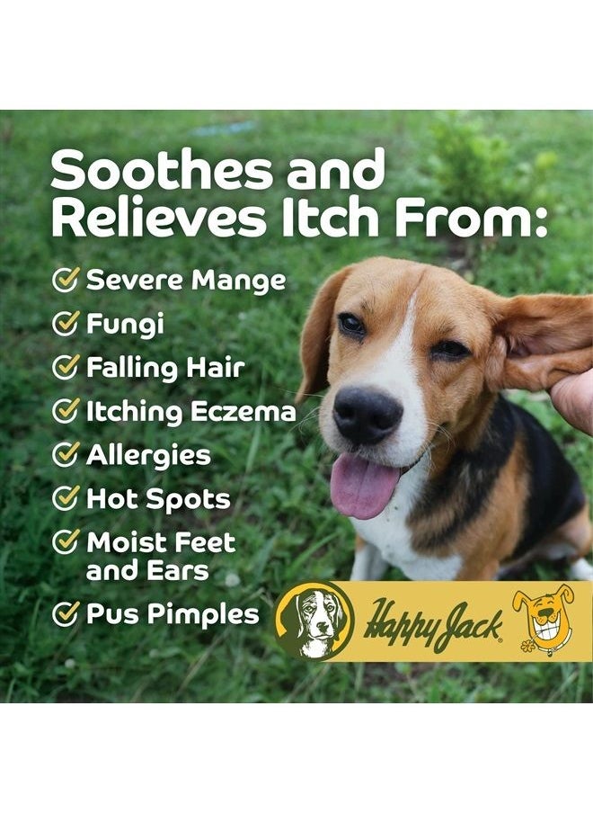 Happy Jack - Mange Medicine & Mange Treatment for Dogs & Horses - Brings Soothing Itch Relief to Hot Spots, Severe Mange, Fungi, Allergies, Eczema & Most Dog Skin Irritation (16 oz) - Image 1