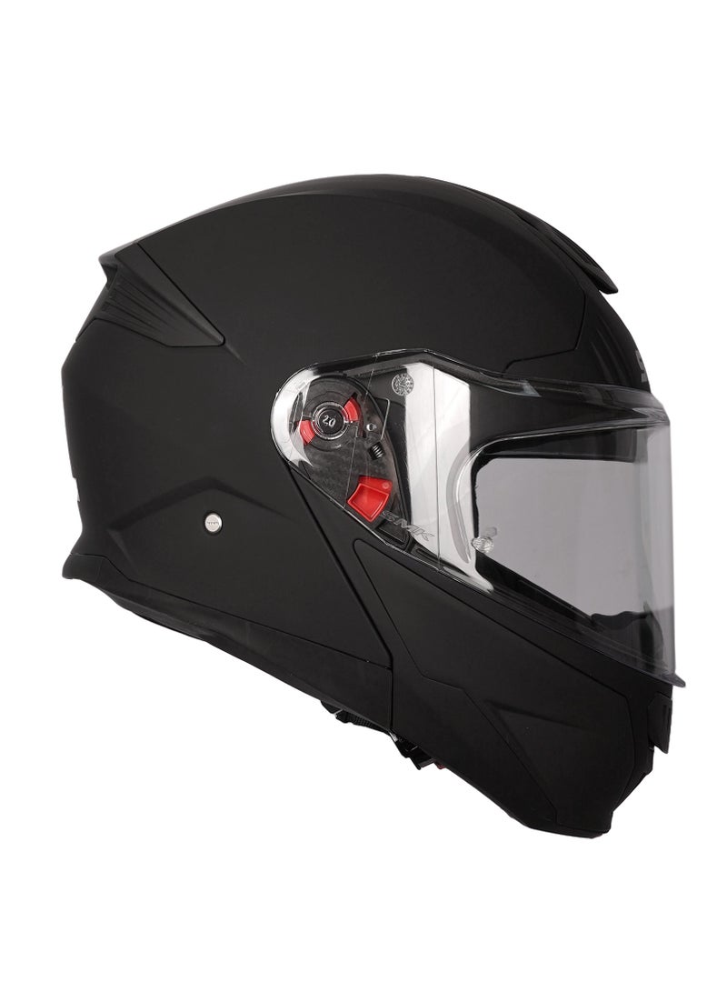 SMK Gullwing Solid Flip Up Helmet Matte Black GL 200 - 70005 - Image 1