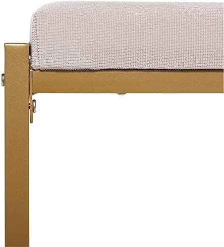Generic Indian Decor. 37050 Large Vanity Stool with Metal Legs, Cushion Vanity Chair, Dressing Makup Stool Bench, Vanity Seat for Bedroom, Living Room, Bathroom Ottoman, for Women, Girl, Mom, Mother - Image 5