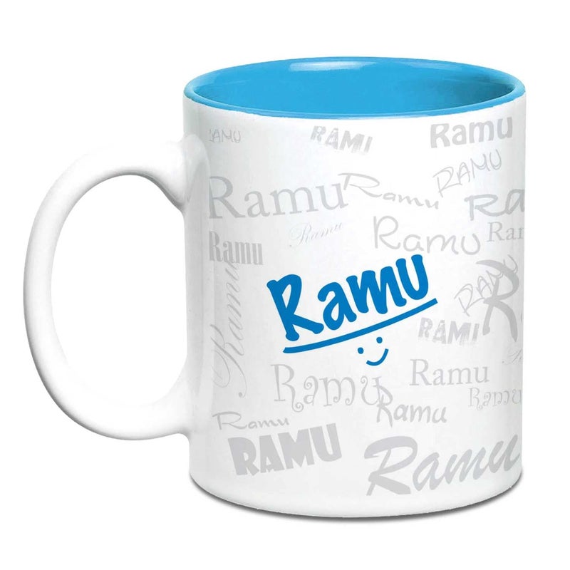 Hot Muggs Me Graffiti Mug - Ramu Personalised Name Ceramic, 315ml, 1 Unit - Image 5