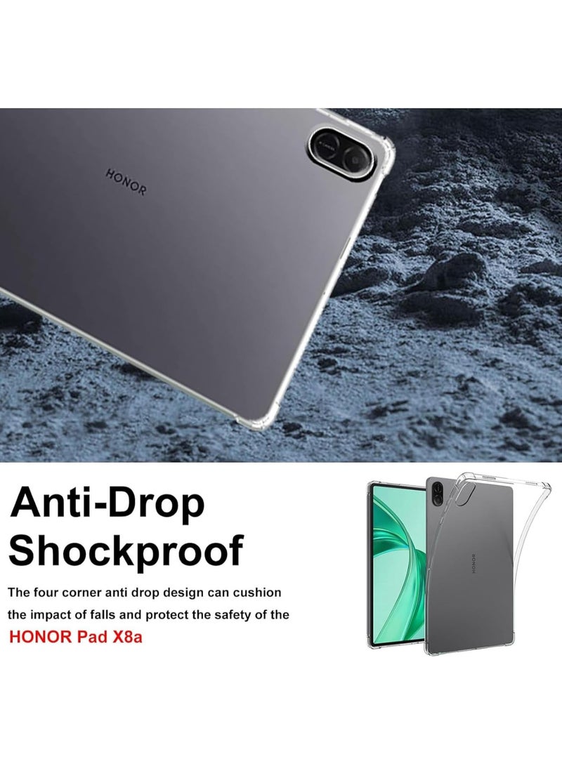 VKL Clear Case Compatible with Honor Pad X8a 11" 2024 Cover, Advanced Airbag Drop Protection, Soft Flexible Silicone TPU Shockproof Anti-Scratch, Slim-Fit for Honor Pad X8a 11" 2024 - Image 3