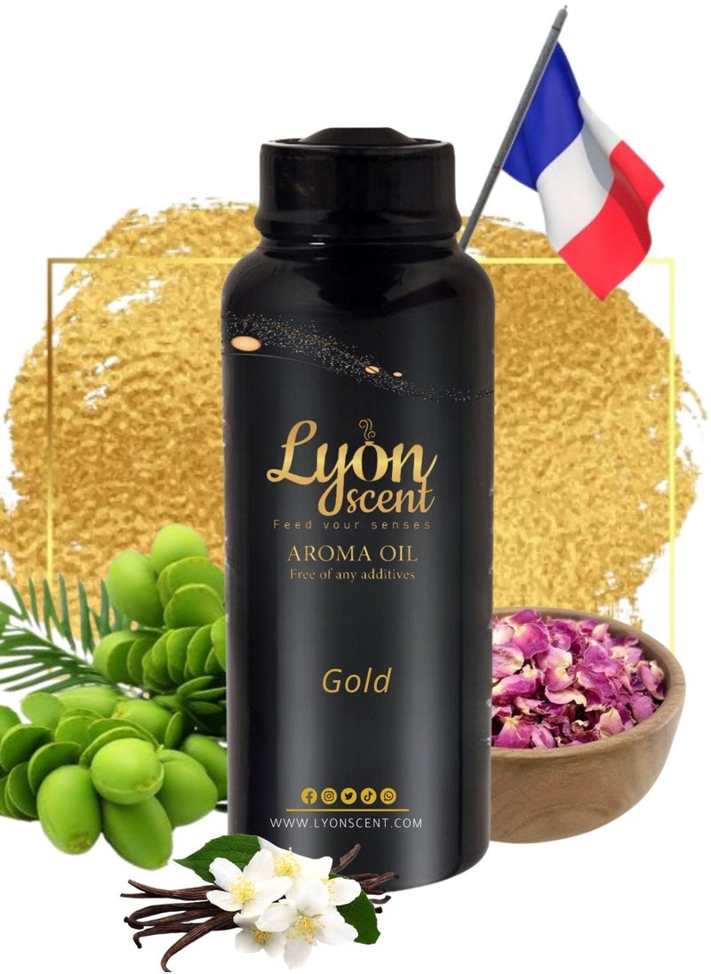 LYON SCENT Lyon Scent Aroma oil 500ml, Gold, luxurious scent, diffuser oil refill, perfume oil, fragrance refill for diffuser machines 