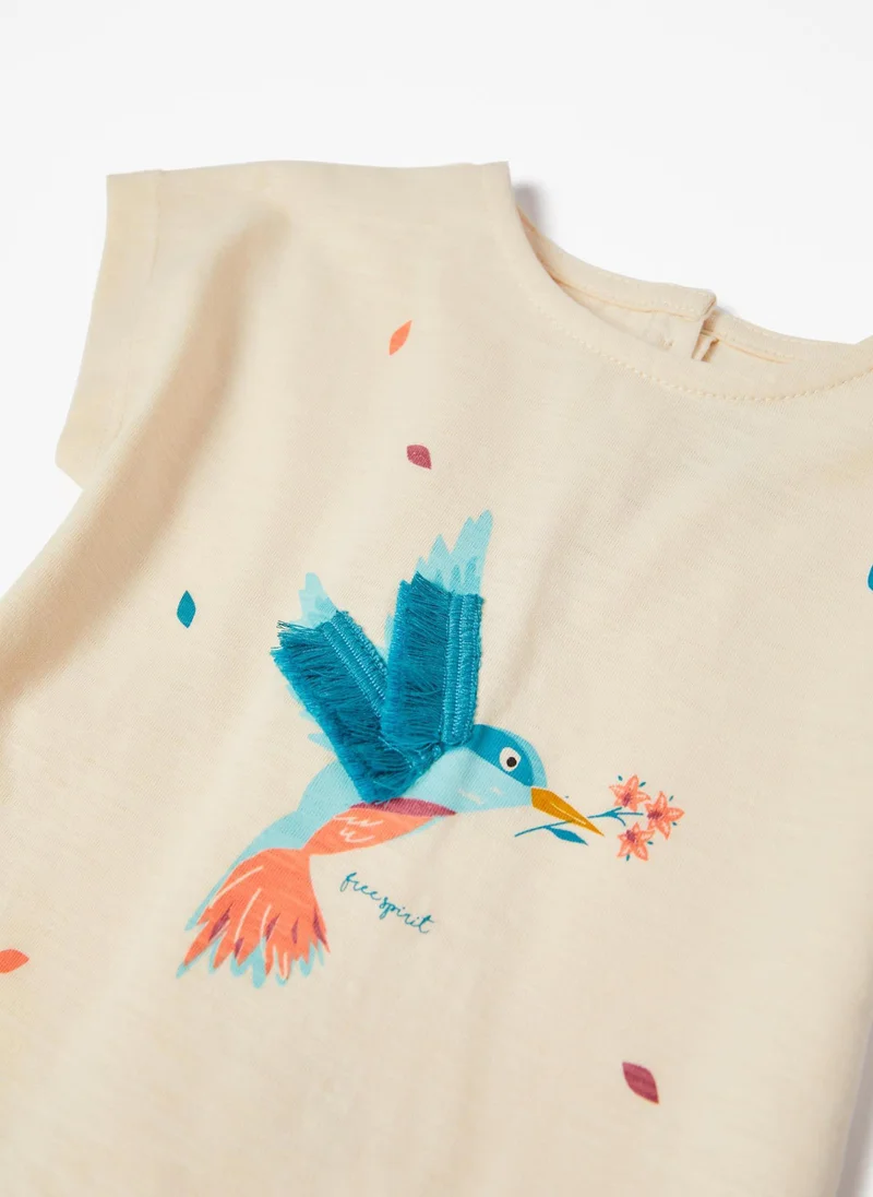 زيبي Cotton T-shirt for Baby Girls 'Birds'