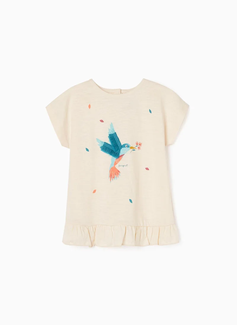 زيبي Cotton T-shirt for Baby Girls 'Birds'