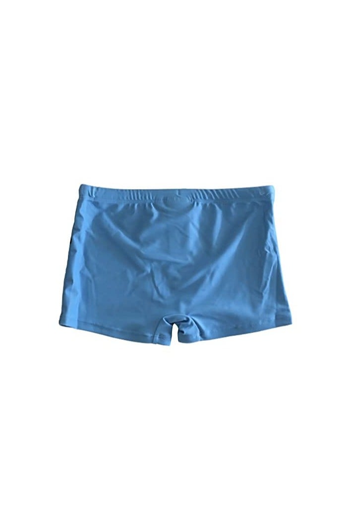 Men’s Light Blue Swimming Trunks – Elastic Waist with Adjustable Drawstring, Quick-Dry Beach Shorts