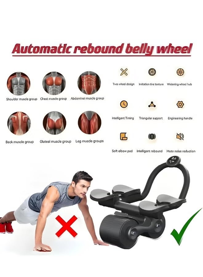 Denx Abdominal Rotating Wheel With Elbow And Knee Support For Home Fitness - Image 2