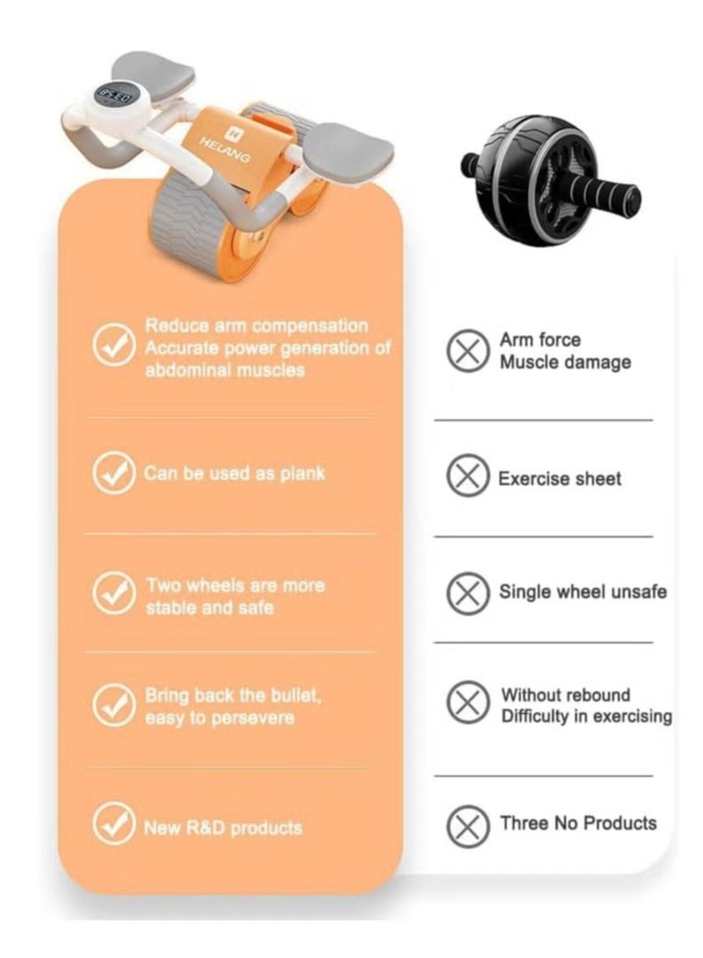 Denx Abdominal Rotating Wheel With Elbow And Knee Support For Home Fitness - Image 3