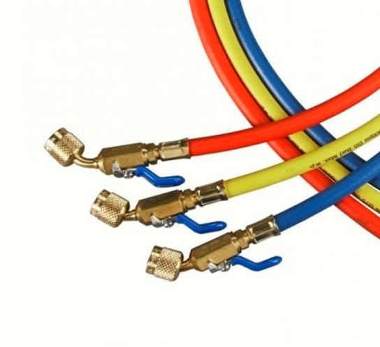 Yellow Jacket Manifold Hose Set, 72 in, Red, Yellow, Blue - Image 4