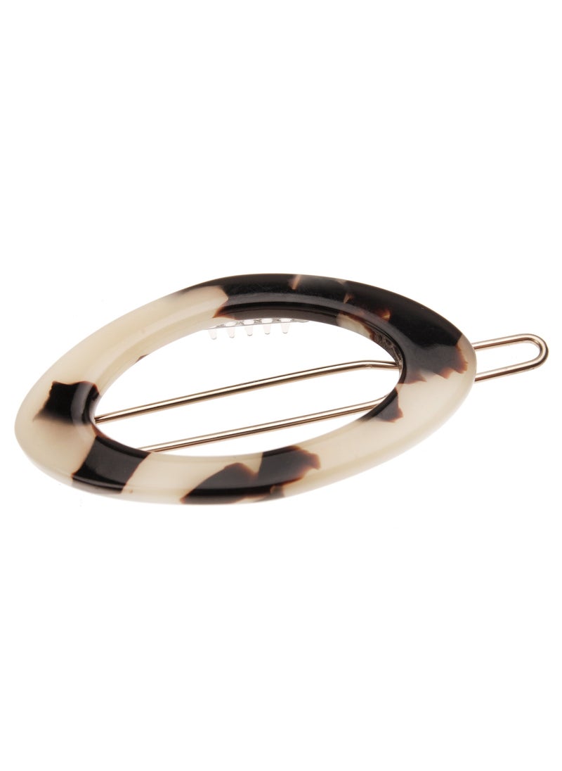France Luxe France Luxe Narrow Oval on Tige Boule Barrette - Ivory Tokyo 