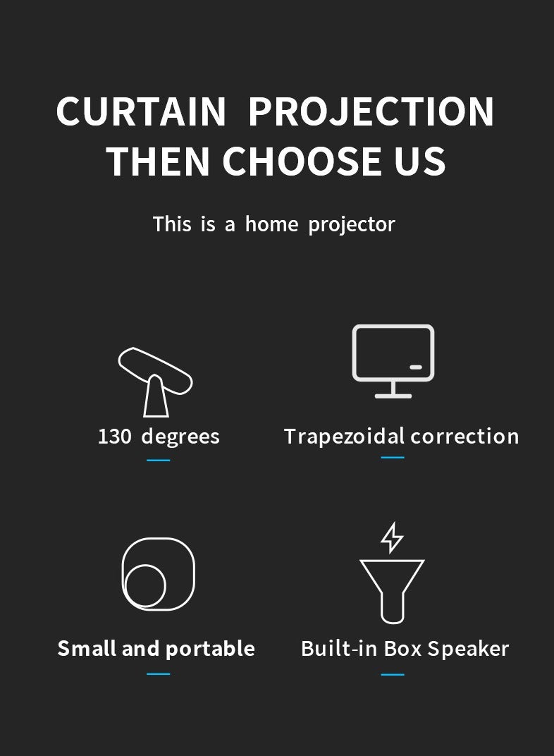 Projector T269PRO Portable HD Home Projector H713 Wireless HD Projector  - Image 5