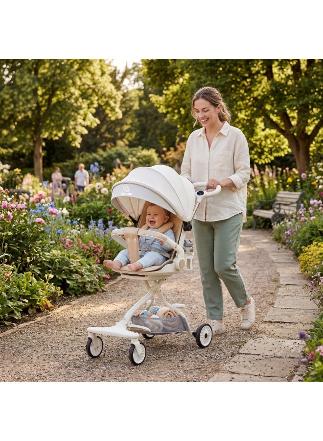 نيفورا  عربية أطفال نيفورا قابلة للطي مع مظلة قابلة للتعديل ومسند ظهر مريح وحامل أكواب - سترولر عملي وخفيف للأطفال الرضع - Image 4