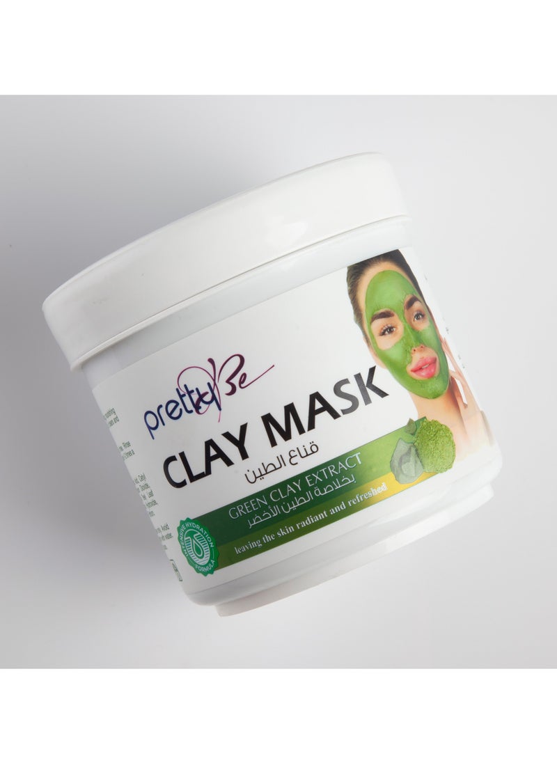 Pretty Be - Pretty Be clay mask green clay extracts leaving the skin radiant and refreshed in 600ml - Image 1