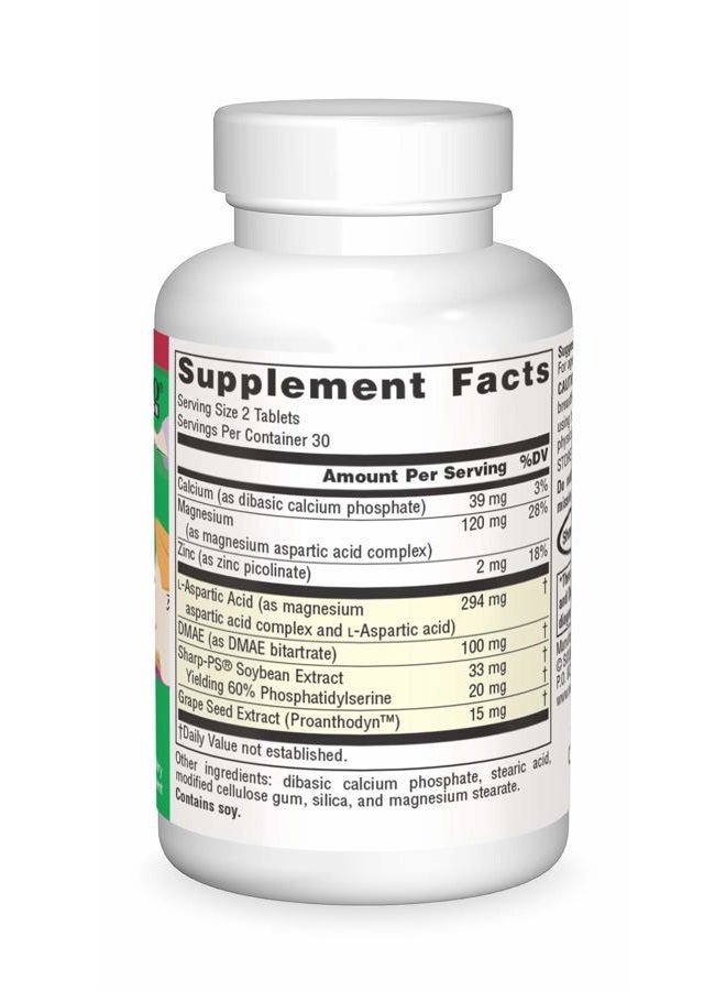 Source Naturals Attentive Child - Healthy Cognitive Nutrients for Active Children - Improved Focus & Attention with DMAE, Magnesium, Zinc & Grape Seed Extract - 60 Tablets - Image 3