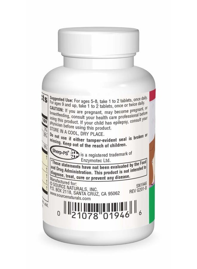 Source Naturals Attentive Child - Healthy Cognitive Nutrients for Active Children - Improved Focus & Attention with DMAE, Magnesium, Zinc & Grape Seed Extract - 60 Tablets - Image 2