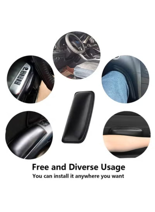 fantasize 4 Pack Car Center Console Knee Leg Elbow Cushion Pad, Universal Soft Leather Auto Armrest Foot Knee Leggings Cover Thigh Support Comfort Elastic Pillows(Black) - Image 5