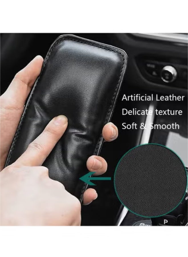 fantasize 4 Pack Car Center Console Knee Leg Elbow Cushion Pad, Universal Soft Leather Auto Armrest Foot Knee Leggings Cover Thigh Support Comfort Elastic Pillows(Black) - Image 2