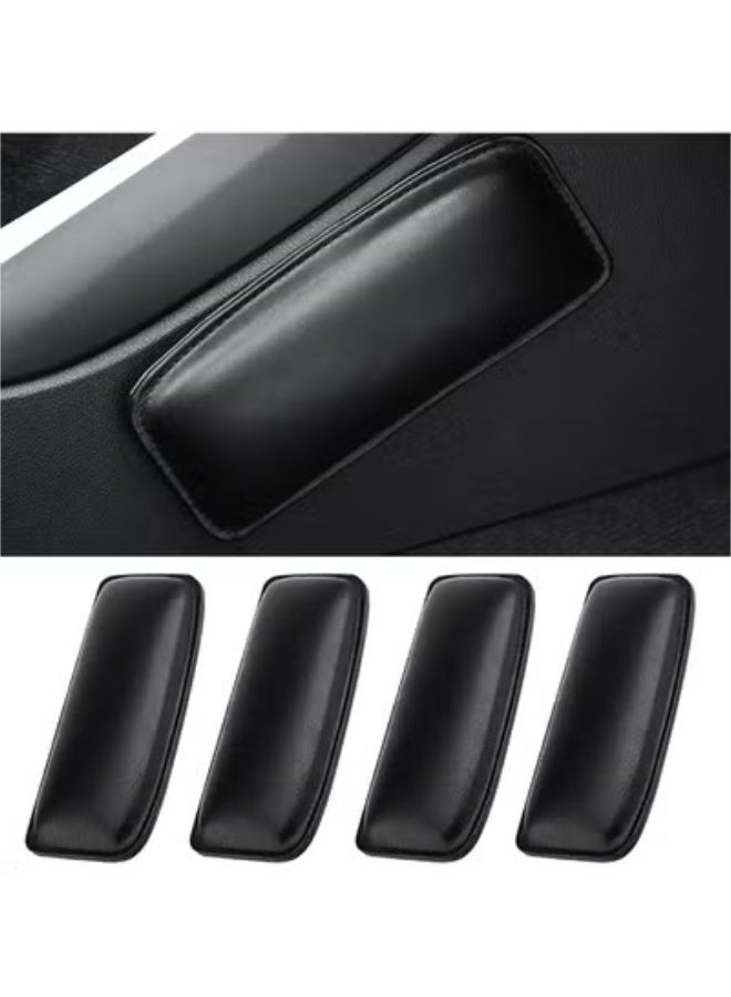 fantasize 4 Pack Car Center Console Knee Leg Elbow Cushion Pad, Universal Soft Leather Auto Armrest Foot Knee Leggings Cover Thigh Support Comfort Elastic Pillows(Black) - Image 1