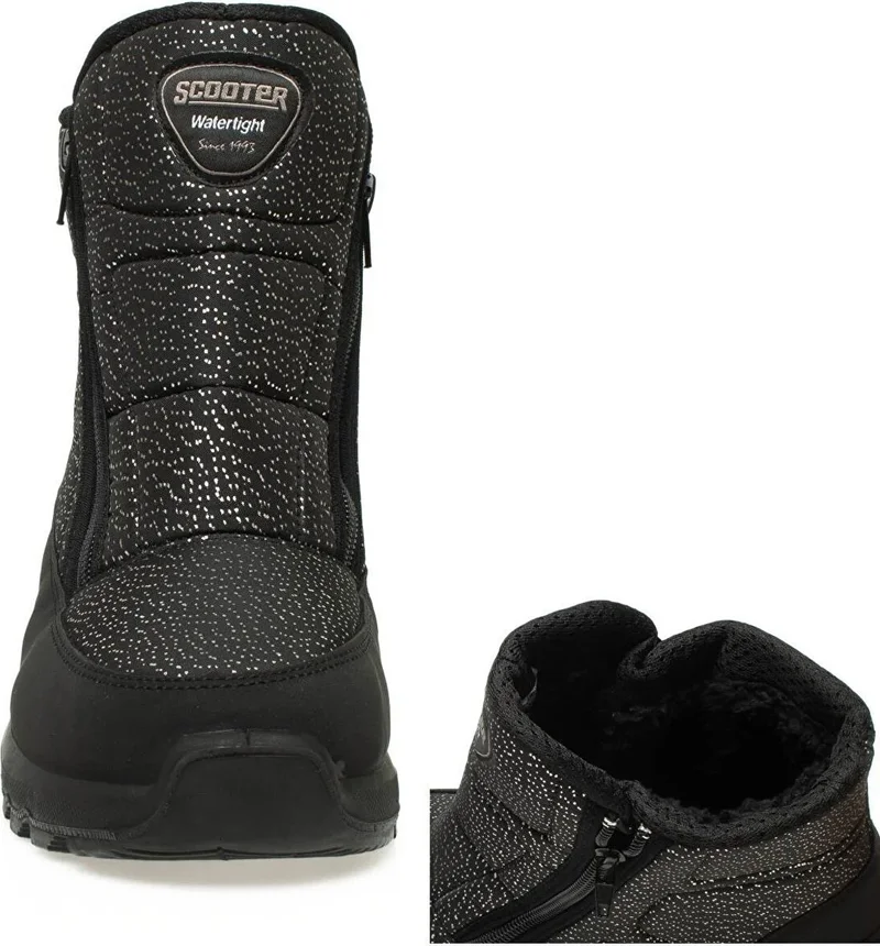 Scooter  women Z7449 boots TEXTILE BLACK SHINY