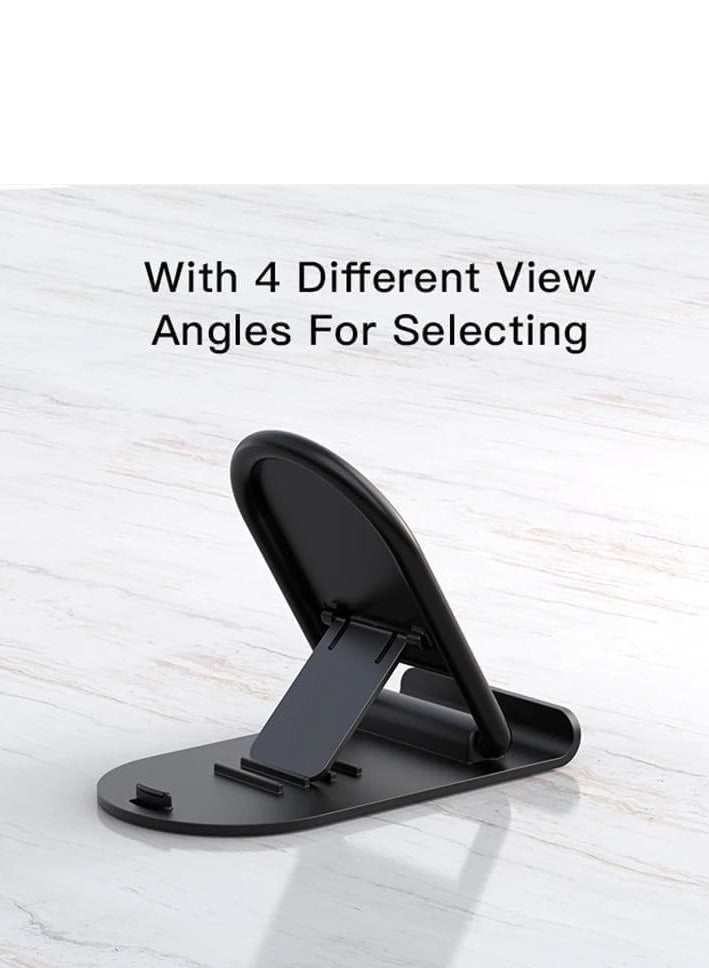 Mini Desktop Cell Phone Holder 4-Level Adjustable Stand, Innovative Design Mobile Phone Clip for Foldable Business Cards - Image 2