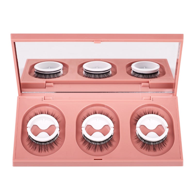 3 Pair Reusable Self-Adhesive Eyelashes Reversible Women No Glue Needed W09 - Image 1