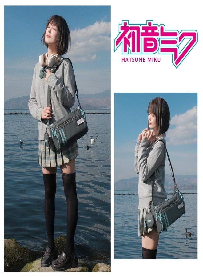 FIREFIRST X Hatsune Miku Collaboration Shoulder Bag,Miku Merch Suitable for Miku Cosplay Anime Crossbody Bag - Image 2